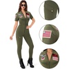 image:imageSpooktacular Creations Fighter Pilot Bodysuit Women Womens Halloween Costumes 2026 Green Pilot Air Force Costume for Cos