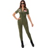 image:imageSpooktacular Creations Fighter Pilot Bodysuit Women Womens Halloween Costumes 2026 Green Pilot Air Force Costume for Cos