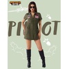 image:imageSpooktacular Creations Fighter Pilot Costume Women Womens Halloween Costumes 2026 Green Pilot Suit Air Force Dress for Cos