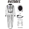 image:imageSpooktacular Creations Halloween Astronaut Costume Men Silver Space Suit Spaceman Jumpsuit