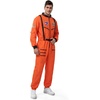 image:imageSpooktacular Creations Halloween Astronaut Costume Men Silver Space Suit Spaceman Jumpsuit Pilot Outfit for Cosplay PartiesOrange