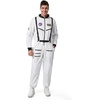 image:imageSpooktacular Creations Halloween Astronaut Costume Men Silver Space Suit Spaceman Jumpsuit Pilot Outfit for Cosplay PartiesWhite