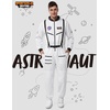 image:imageSpooktacular Creations Halloween Astronaut Costume Men Silver Space Suit Spaceman Jumpsuit Pilot Outfit for Cosplay PartiesWhite