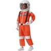 image:imageSpooktacular Creations Halloween Astronaut Costume for Kids Unisex Astronaut Outfit Toddler Pilot Jumpsuit for Themed PartyOrange