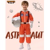 image:imageSpooktacular Creations Halloween Astronaut Costume for Kids Unisex Astronaut Outfit Toddler Pilot Jumpsuit for Themed PartyOrange