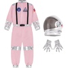 image:imageSpooktacular Creations Halloween Astronaut Costume for Kids Unisex Astronaut Outfit Toddler Pilot Jumpsuit for Themed PartyPink