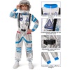 image:imageSpooktacular Creations Halloween Child Unisex Astronaut CostumePilot Jumpsuit for Kids Halloween Cosplay PartySilver