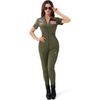image:imageSpooktacular Creations Fighter Pilot Bodysuit Women Womens Halloween Costumes 2026 Green Pilot Air Force Costume for Cos