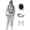 image:imageSpooktacular Creations Halloween Astronaut Costume Men Silver Space Suit Spaceman Jumpsuit