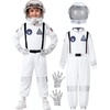 image:imageSpooktacular Creations Halloween Astronaut Costume for Kids Unisex Astronaut Outfit Toddler Pilot Jumpsuit for Themed PartyWhite
