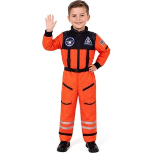image:imageSpooktacular Creations Astronaut Costume with Helmet Space Suit for Toddler Kids Astronaut Halloween Costume for CosplayOrange jumpsuit