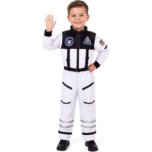 image:imageSpooktacular Creations Astronaut Costume with Helmet Space Suit for Toddler Kids Astronaut Halloween Costume for CosplayWhite jumpsuit