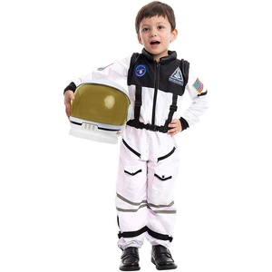 image:imageSpooktacular Creations Astronaut Costume with Helmet Space Suit for Toddler Kids Astronaut Halloween Costume for CosplayWhite jumpsuit with Helmet