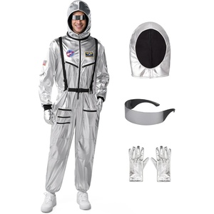 image:imageSpooktacular Creations Halloween Astronaut Costume Men Silver Space Suit Spaceman Jumpsuit