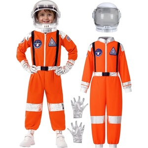 image:imageSpooktacular Creations Halloween Astronaut Costume for Kids Unisex Astronaut Outfit Toddler Pilot Jumpsuit for Themed PartyOrange